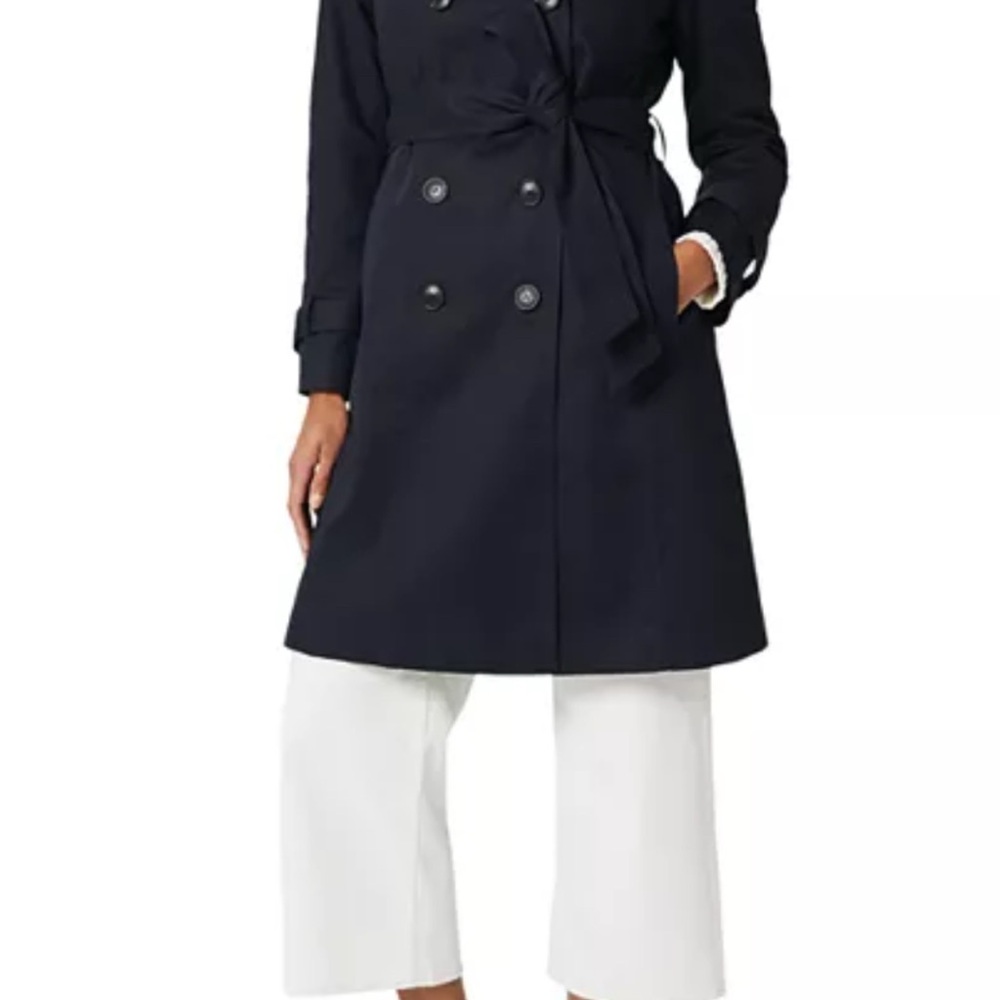 Hobbs London Saskia Navy Blue Trench Coat